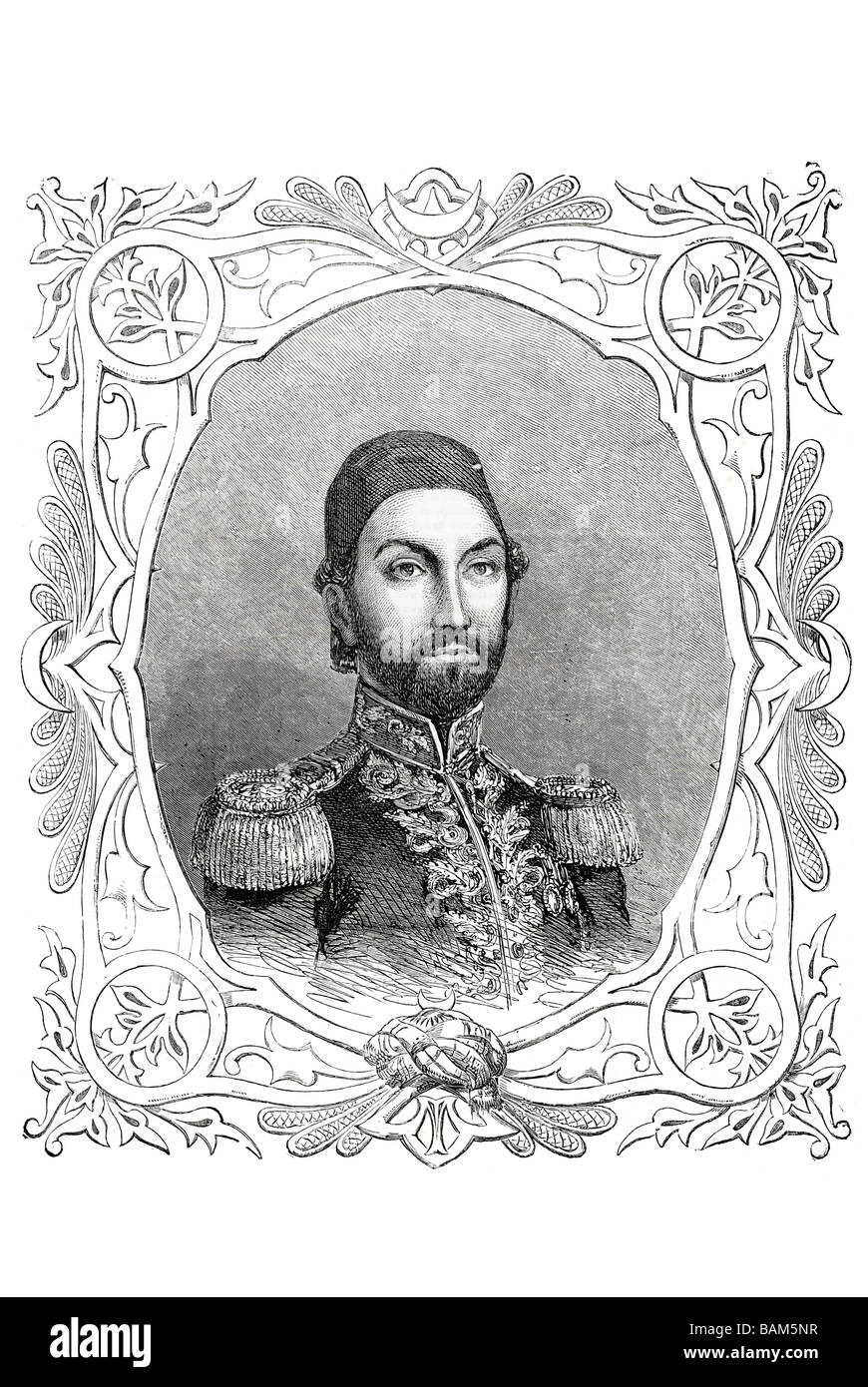 Abdul Medjid Sultan der Türkei türkische Botschafter 1853 Stockfoto