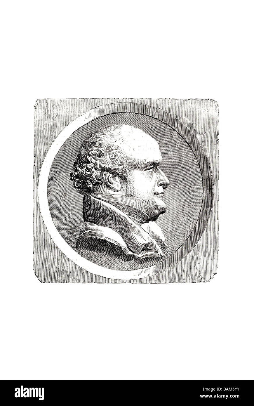Sir j Franklin medallic Porträt 1786 1847 Polarforscher Marineoffizier FRGS Stockfoto
