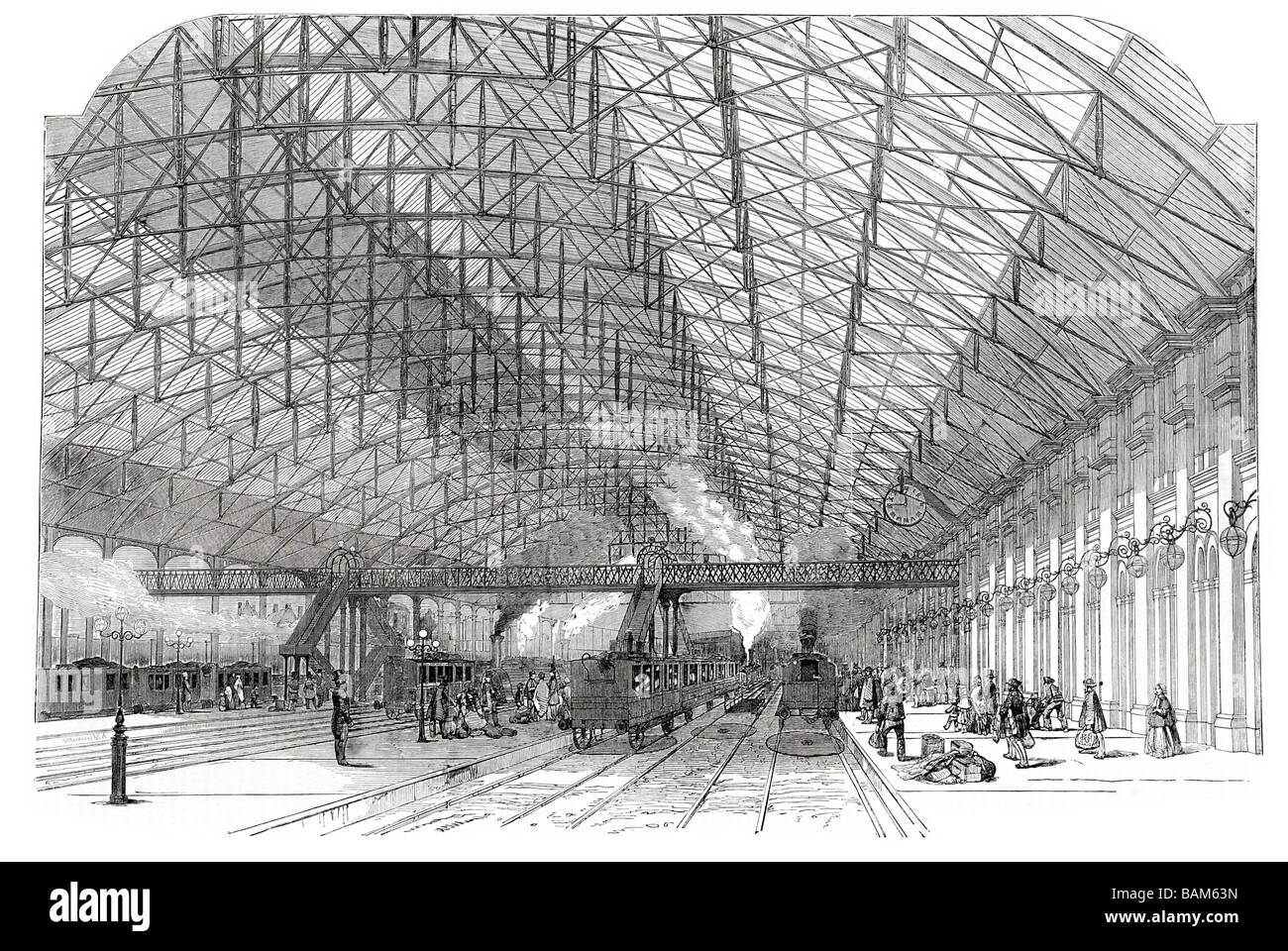 neue grand central Bahnhof in Birmingham eröffnet am Donnerstag, 1. Juni 1854 Stockfoto