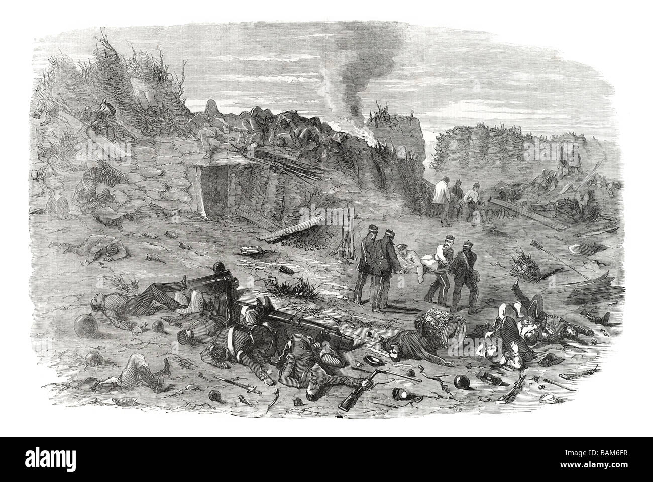 die Redan bei Sonnenaufgang September entfernen die Verwundeten Stockfoto