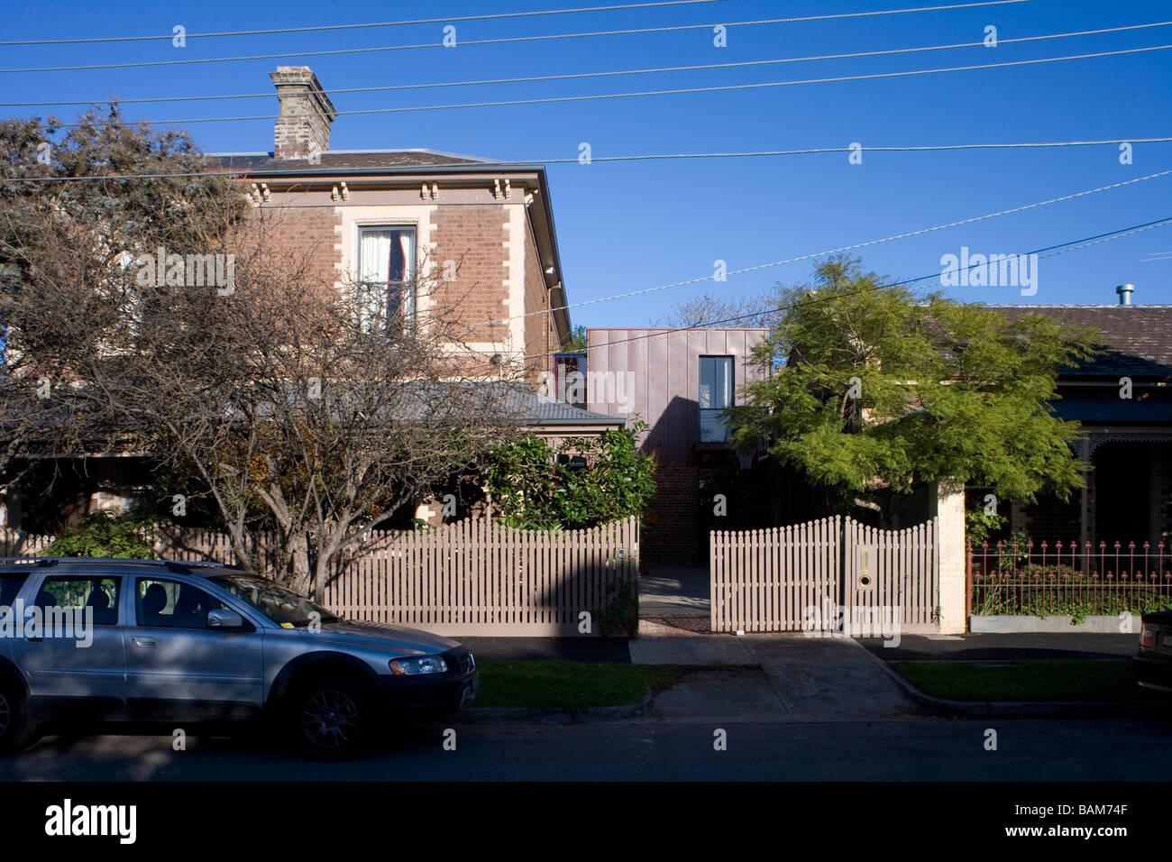 South Melbourne House, South Melbourne, Melbourne, Australien, Tom Isaksson Architect Haus Haus von gegenüber. Stockfoto