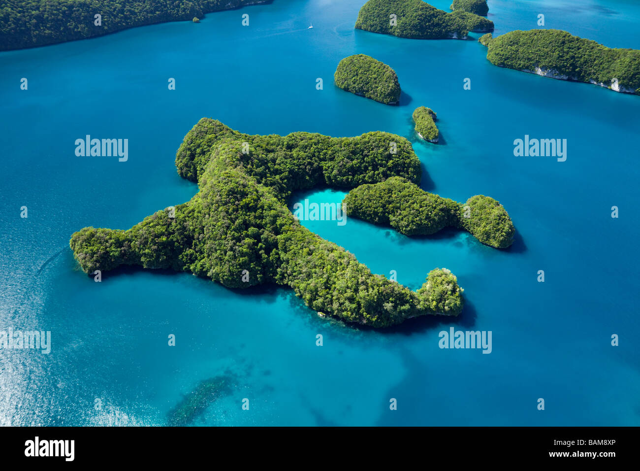 Rock Island Palau Pacific Mikronesien Palau Stockfoto