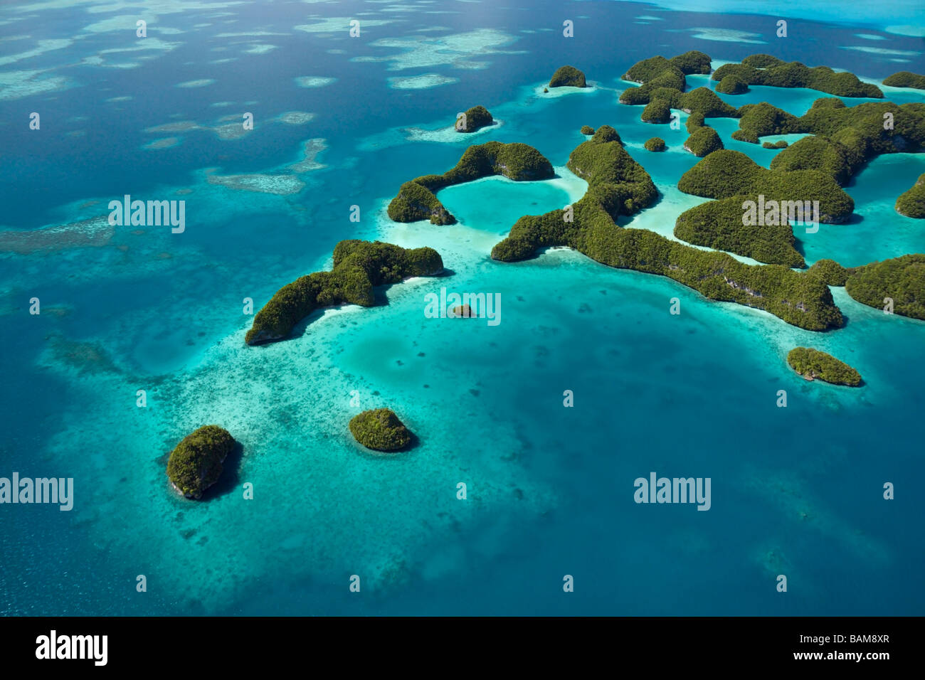 Siebzig Inseln von Palau Pacific Mikronesien Palau Stockfoto