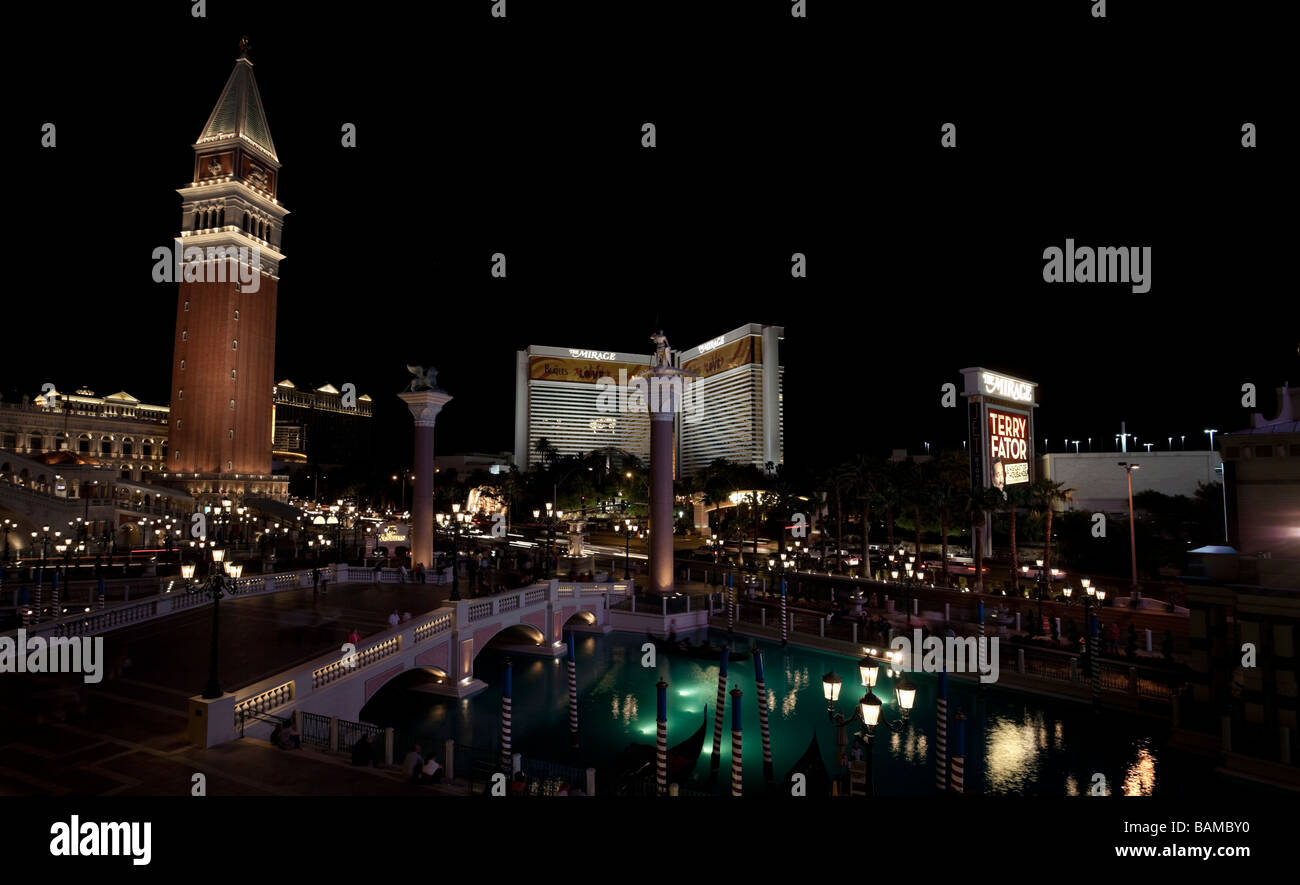 Las Vegas bei Nacht Zeit, Nevada, USA Stockfoto