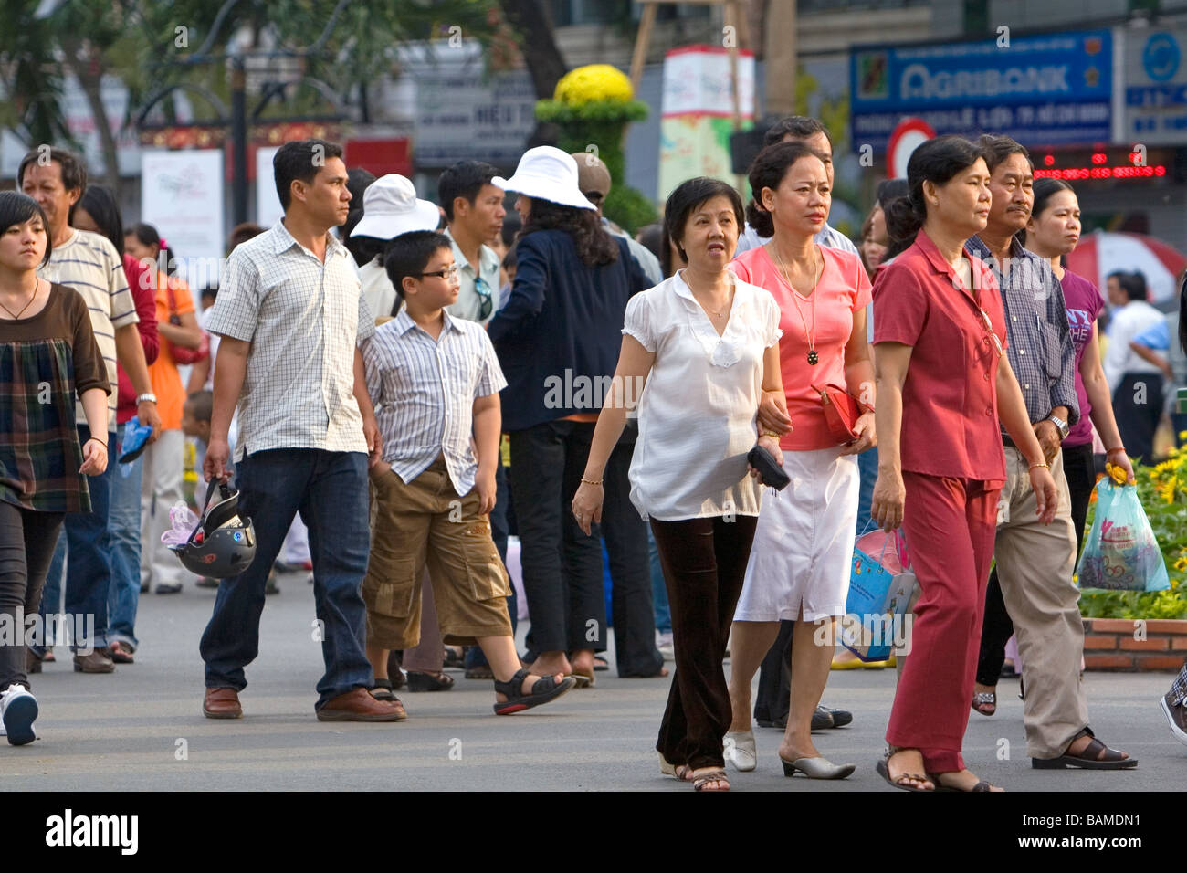 Vietnamesen in Ho-Chi-Minh-Stadt-Vietnam Stockfoto