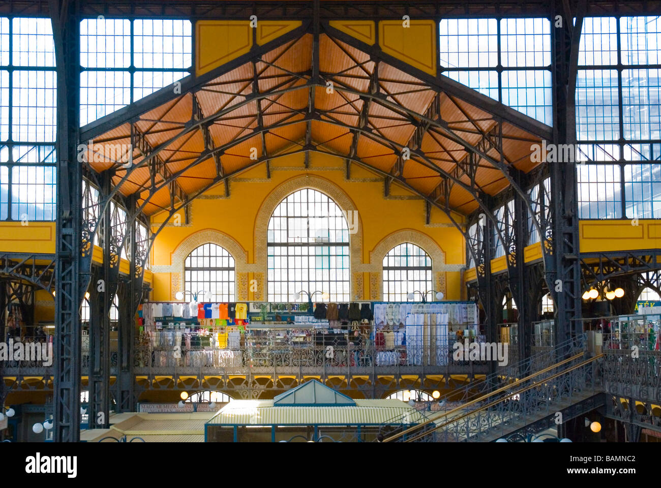 Nagy Vasarcsarnok die große Markthalle in Budapest Ungarn-Mitteleuropa Stockfoto