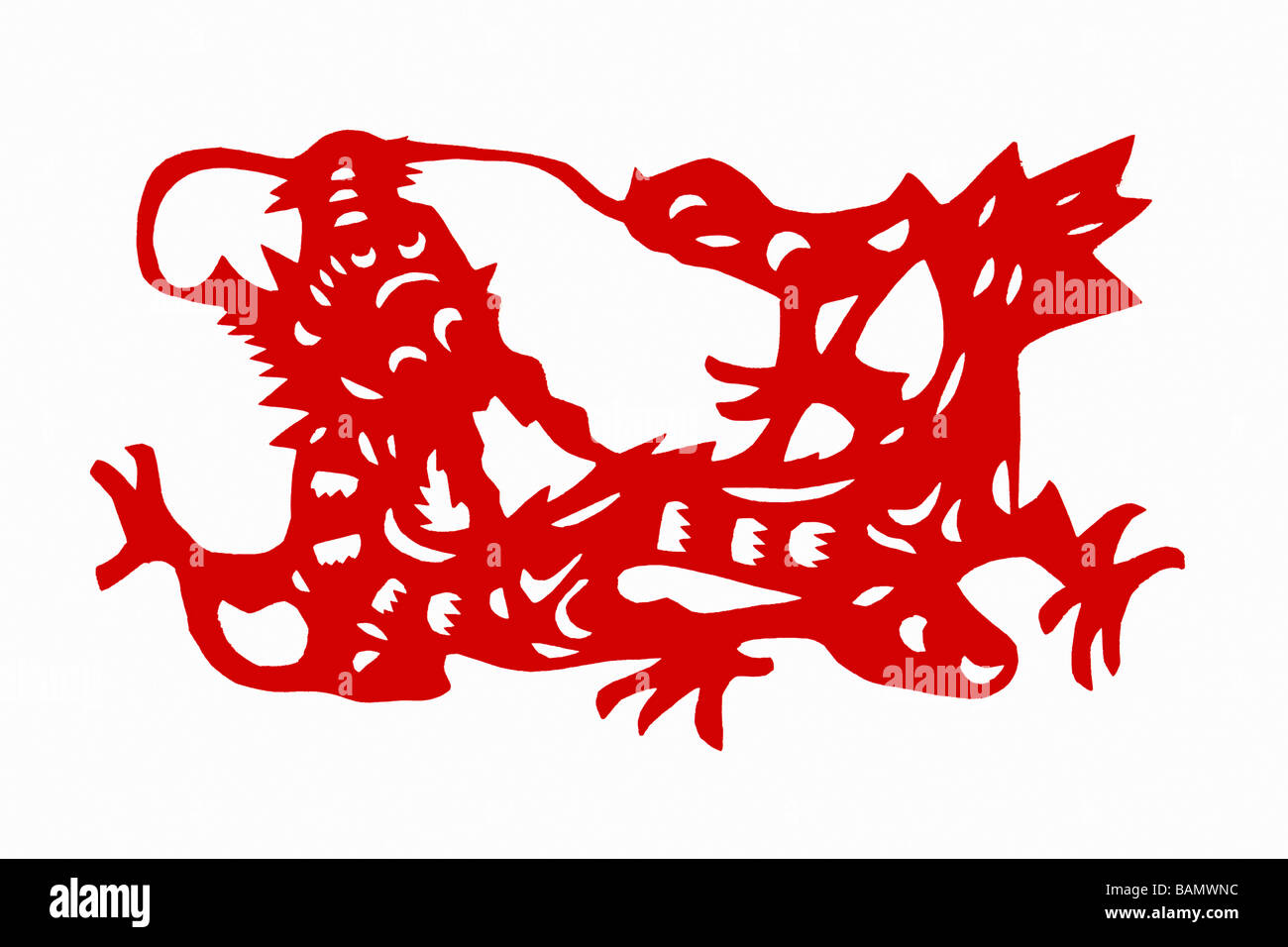 Traditionelle chinesische Illustration des Drachen bringen Glück Stockfoto