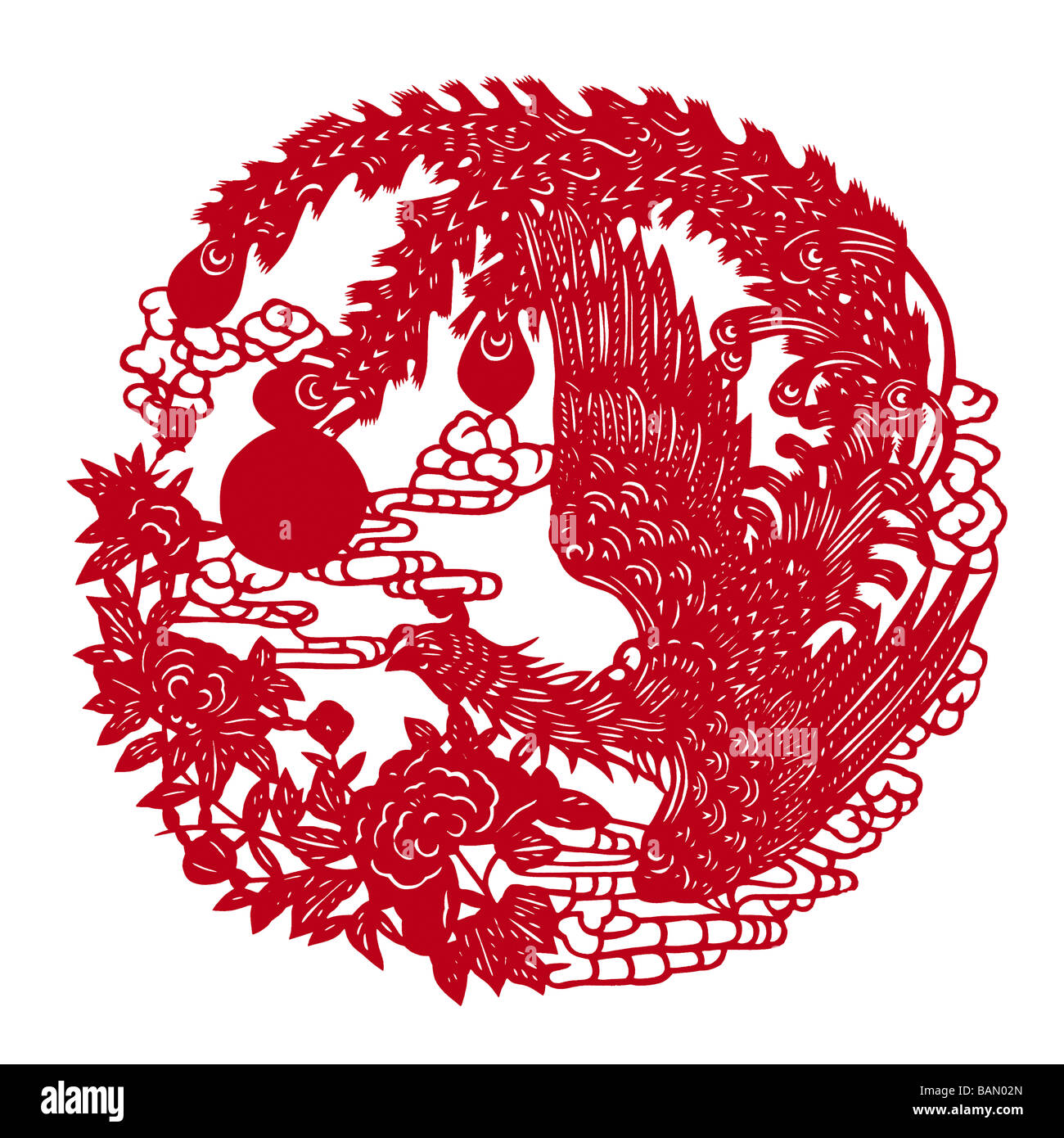 Traditionelle chinesische Scherenschnitt Stockfoto