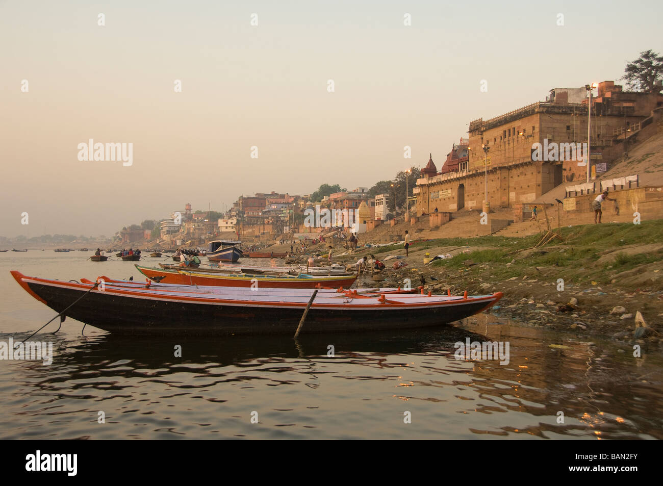 Varanasi Benares Uttar Pradesh, Indien Stockfoto