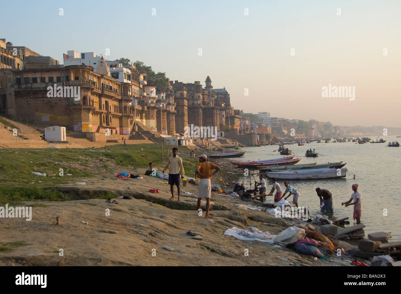 Varanasi Benares Uttar Pradesh, Indien Stockfoto