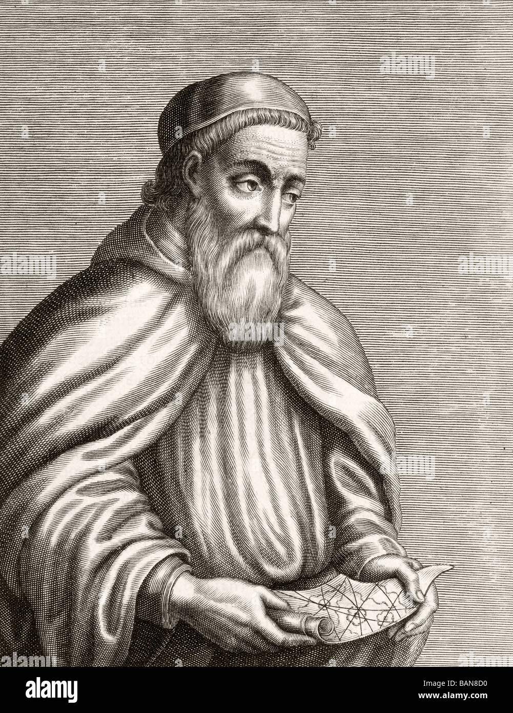 Amerigo Vespucci, 1454 - 1512, alias Americus Vespucius. Italienischer Forscher und Kartograf. Stockfoto