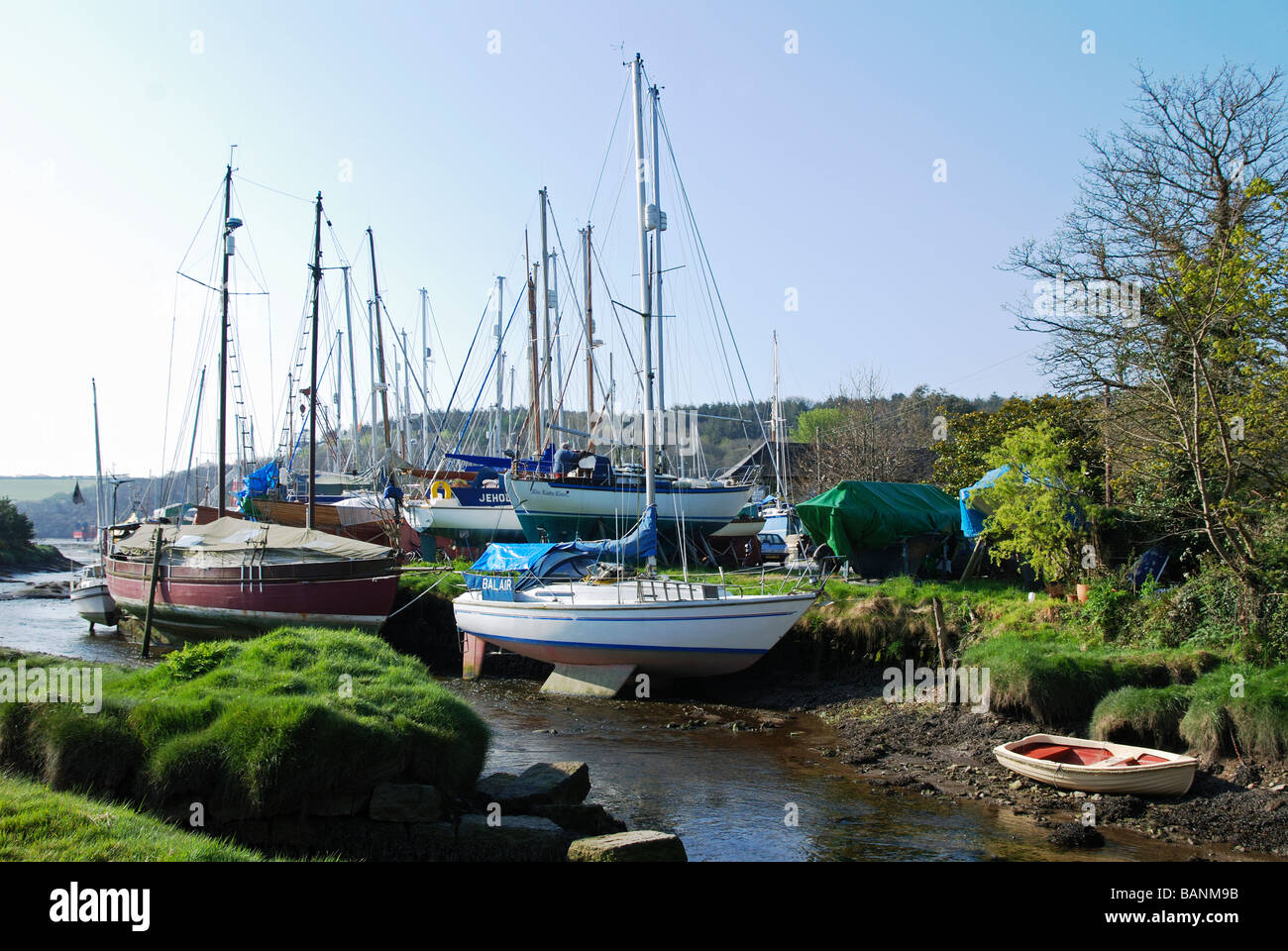 die Werft in Gweek in der Nähe von Helston, Cornwall, uk Stockfoto