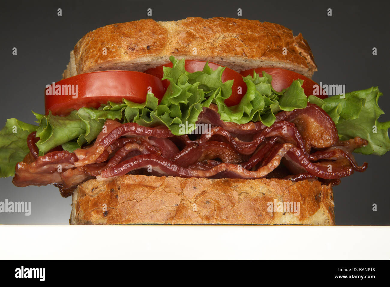 Speck, Salat und Tomaten-Sandwich (BLT) Stockfoto
