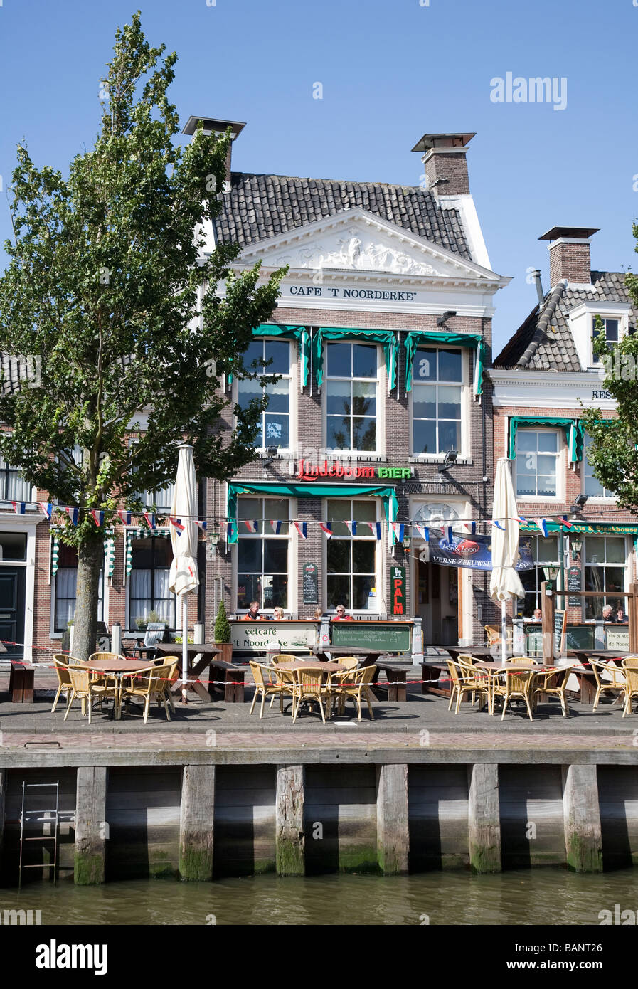 Cafe Harlingen Friesland Niederlande Stockfoto
