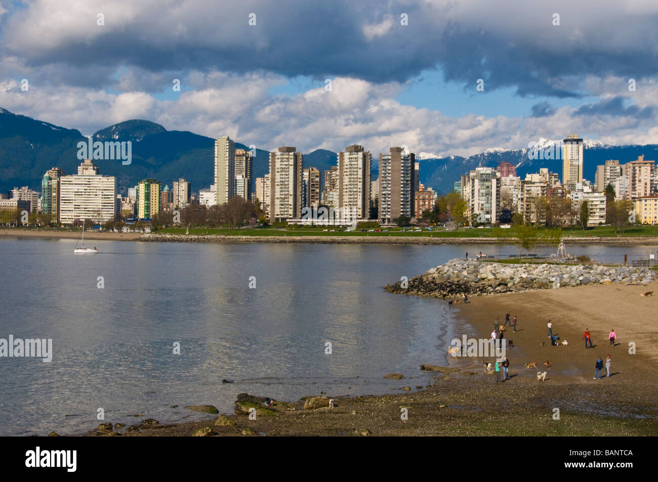Kitsilano Beach Park Vancouver Kanada Stockfoto