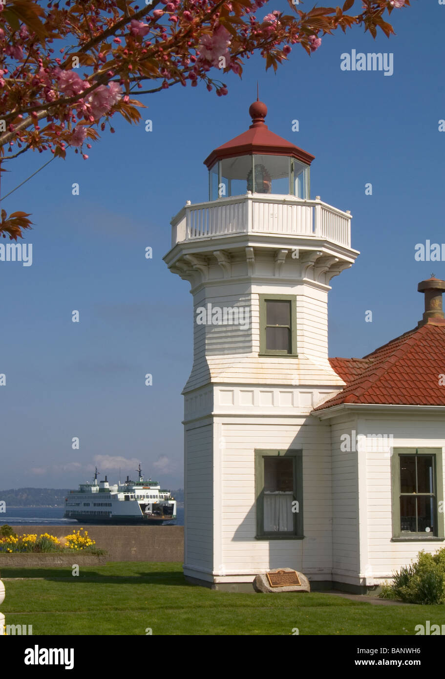 Mukilteo Leuchtturm Küstenwache erdet Edmonds Washington USA USA Nordamerika Stockfoto
