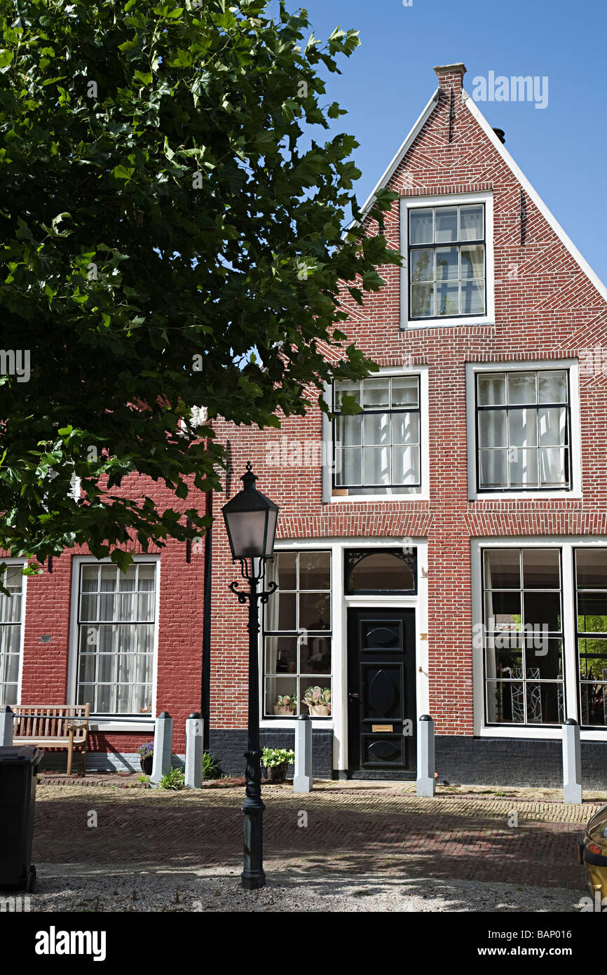 Traditionelle gemauerte Haus Friesland Harlingen Niederlande Stockfoto