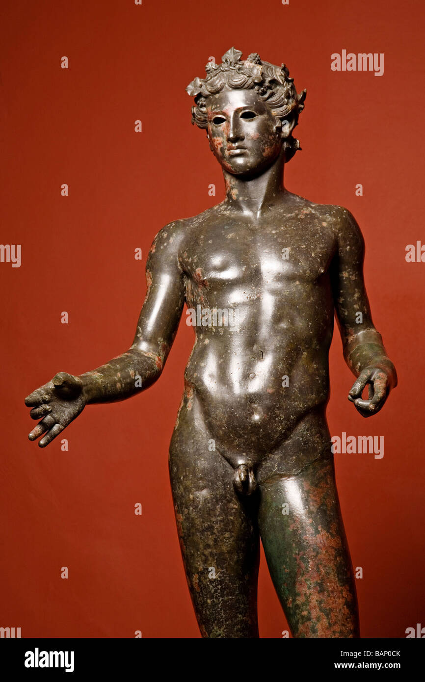 Römische Bronze-Skulptur von El Efebo Stadtmuseum Antequera Malaga Andalusien Spanien Stockfoto