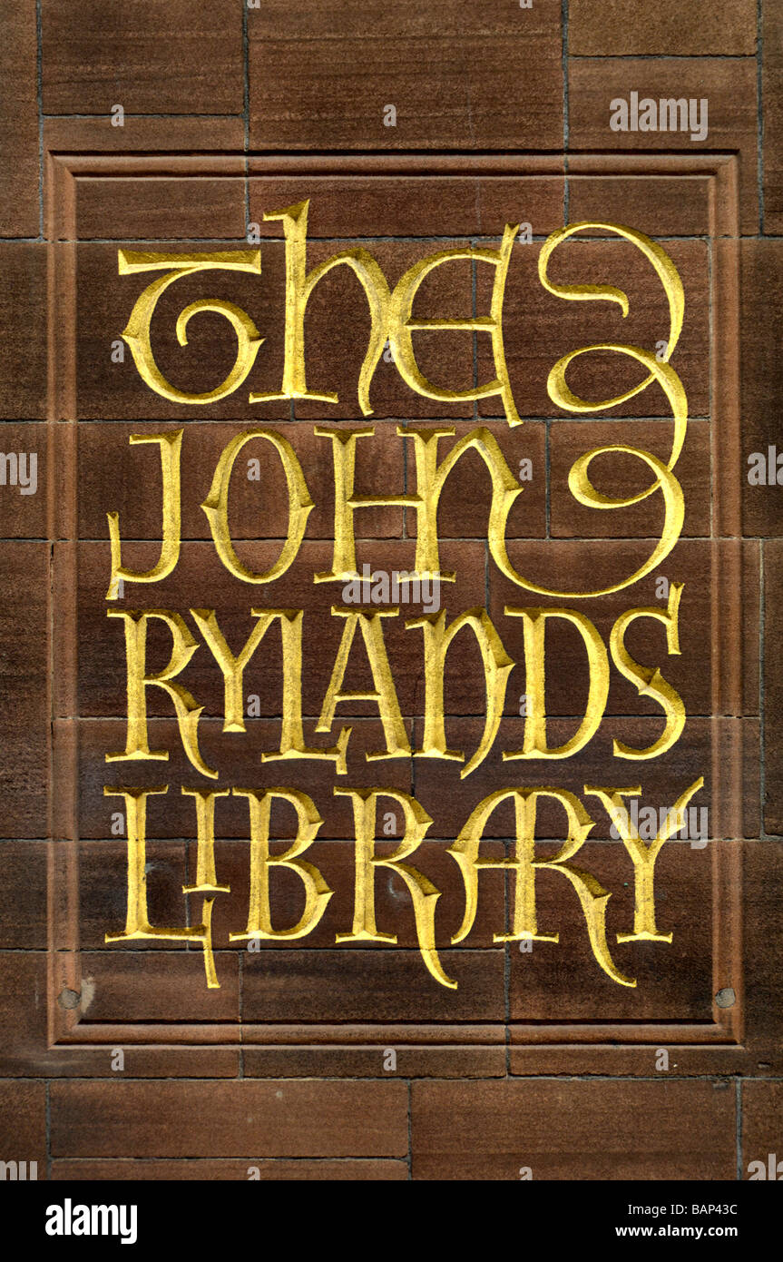 John Rylands Library Manchester Stockfoto