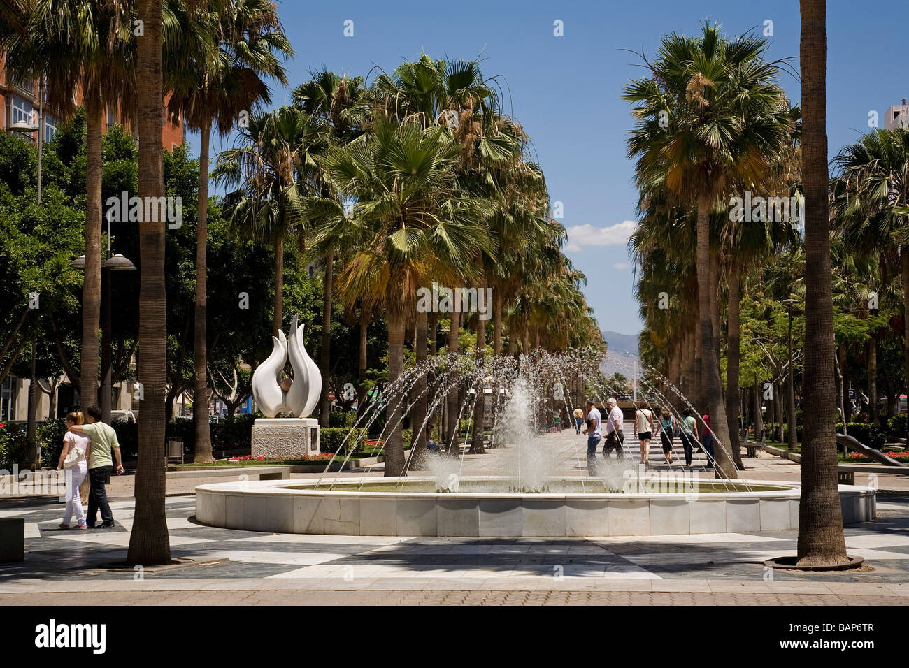 Paseo de La Rambla Almeria Andalusien España La Rambla Almeria Andalusien Spanien Stockfoto