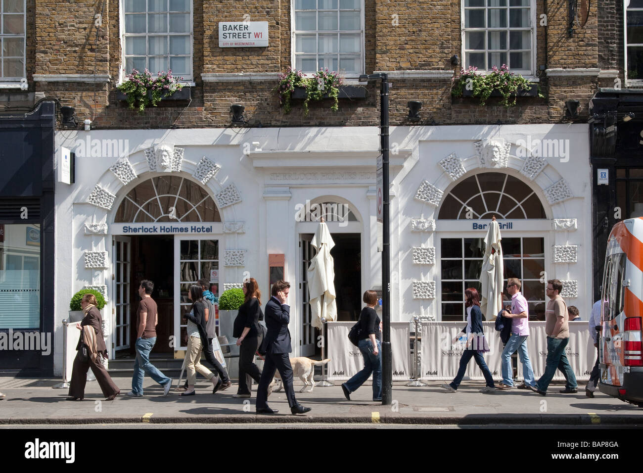 Sherlock Holmes Hotel Baker Street in London Stockfoto