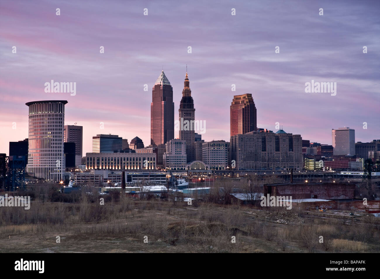 Innenstadt von Cleveland Stockfoto