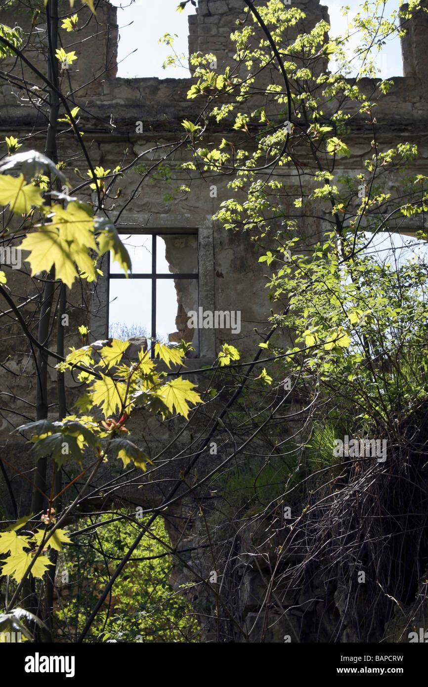 Palastruine und Bauernhof. Stockfoto