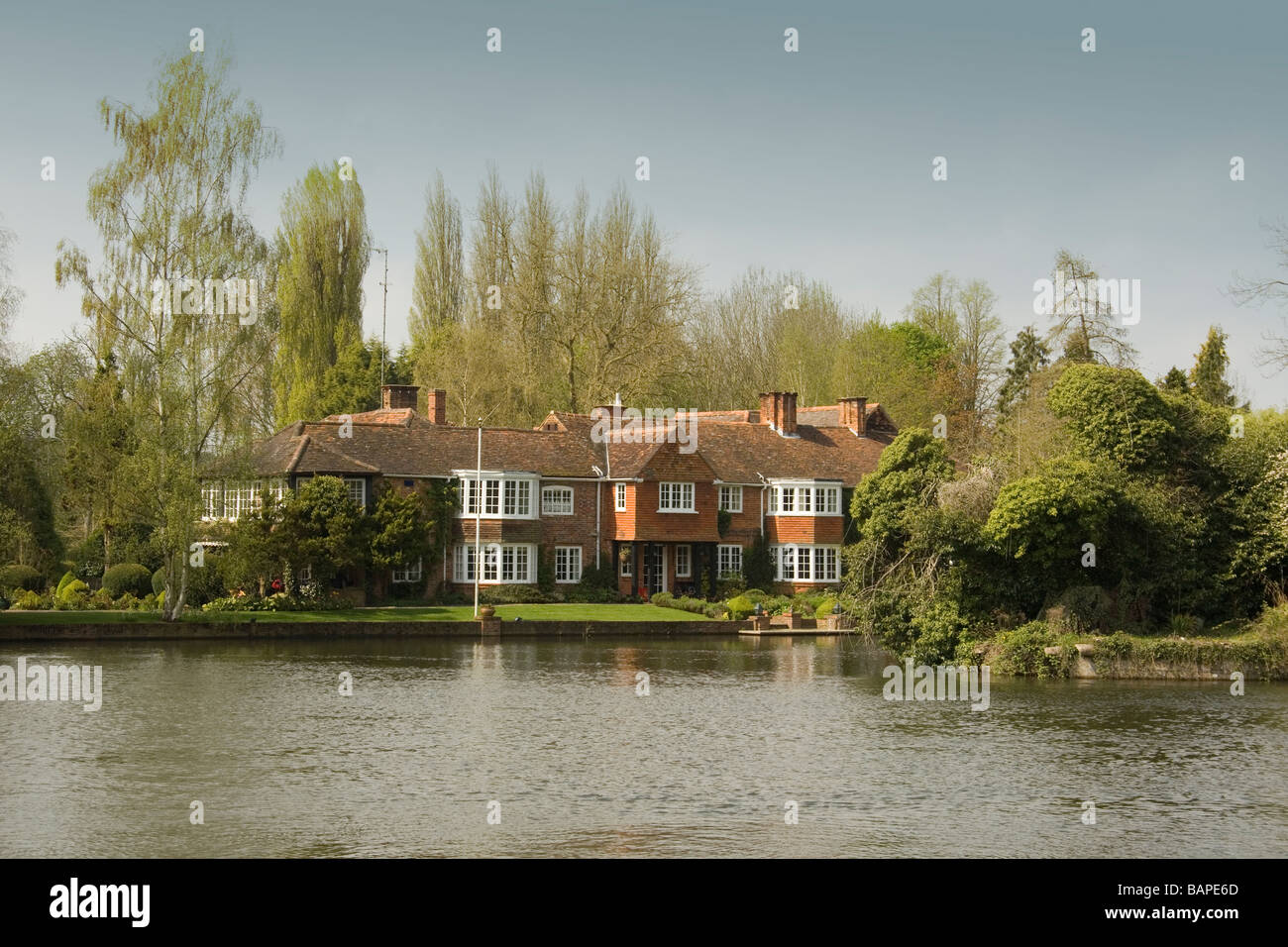 Riverside Villa, Henley on Thames, Oxfordshire, England Stockfoto