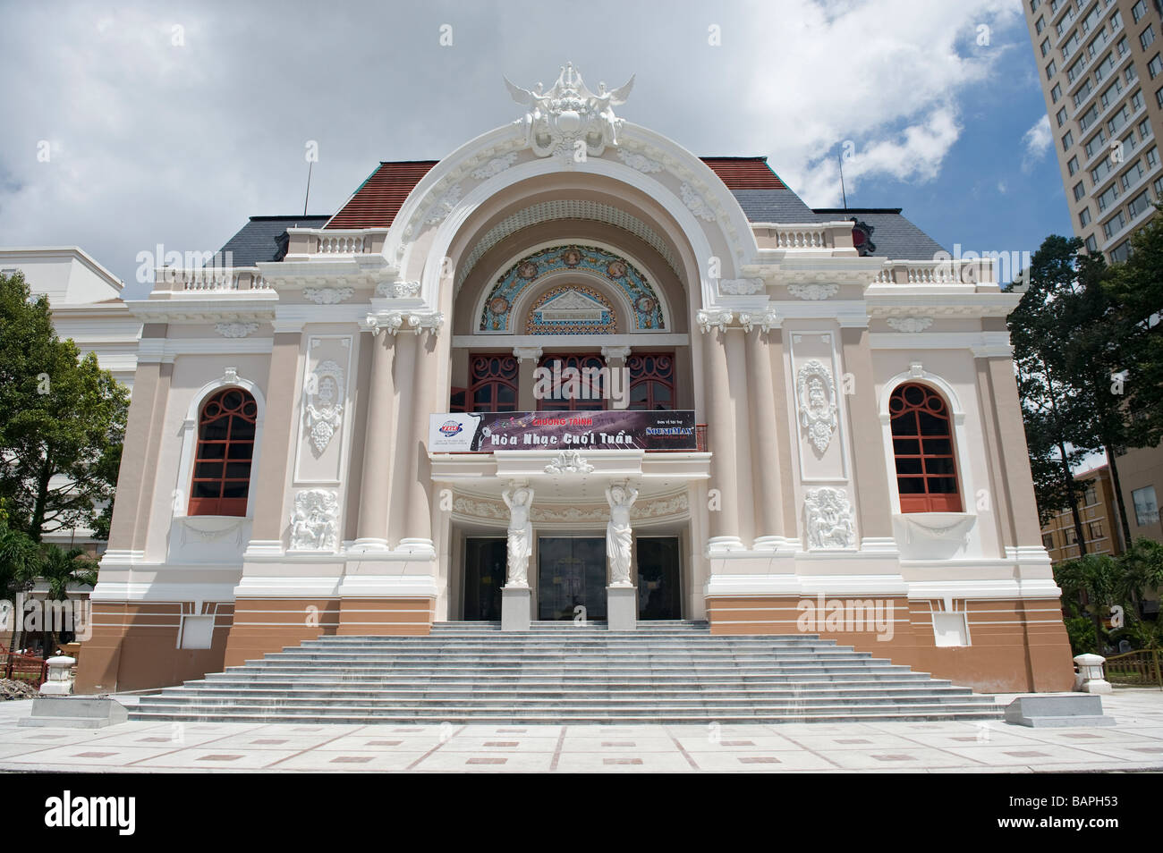 Städtische Theater oder Opernhaus Saigon, Ho-Chi-Minh-Stadt, Vietnam. Stockfoto