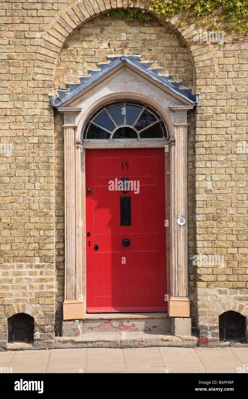 Großen georgischen Tür Detail auf ein Haus in Godmanchester, Cambridgeshire, Großbritannien Stockfoto