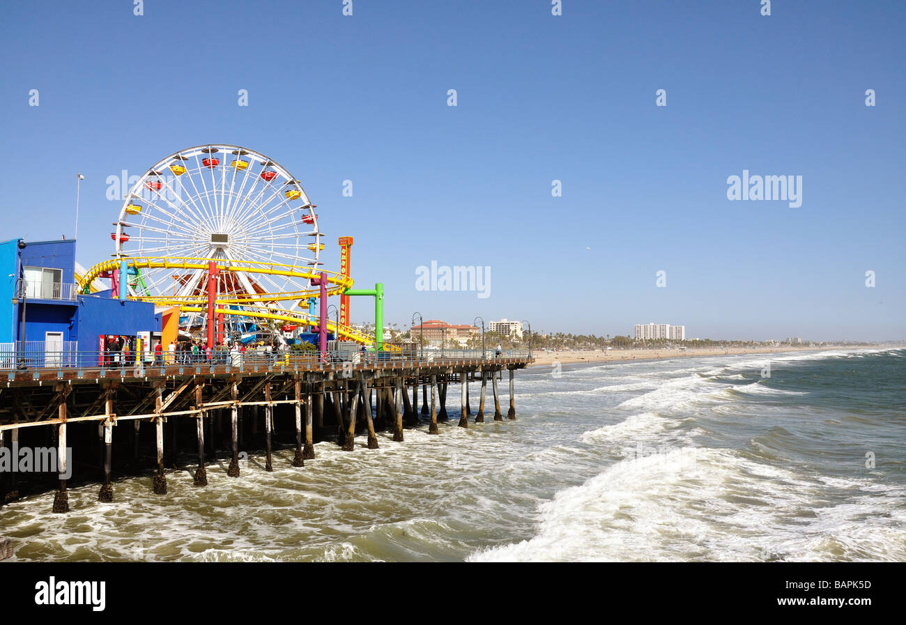 Pier von Santa Monica beach Stockfoto