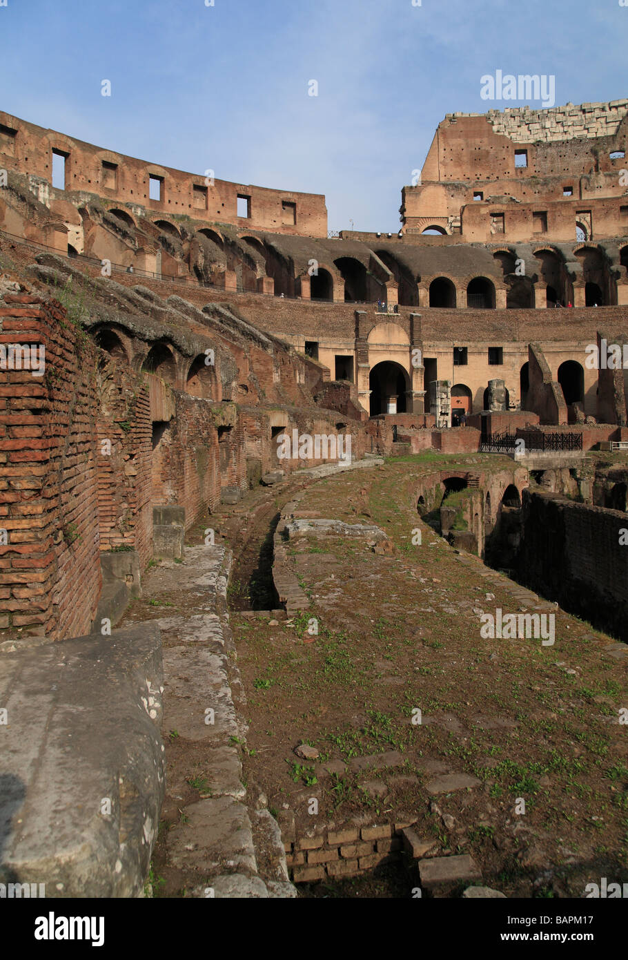 Italien Lazio Rom Kolosseum innen Stockfoto