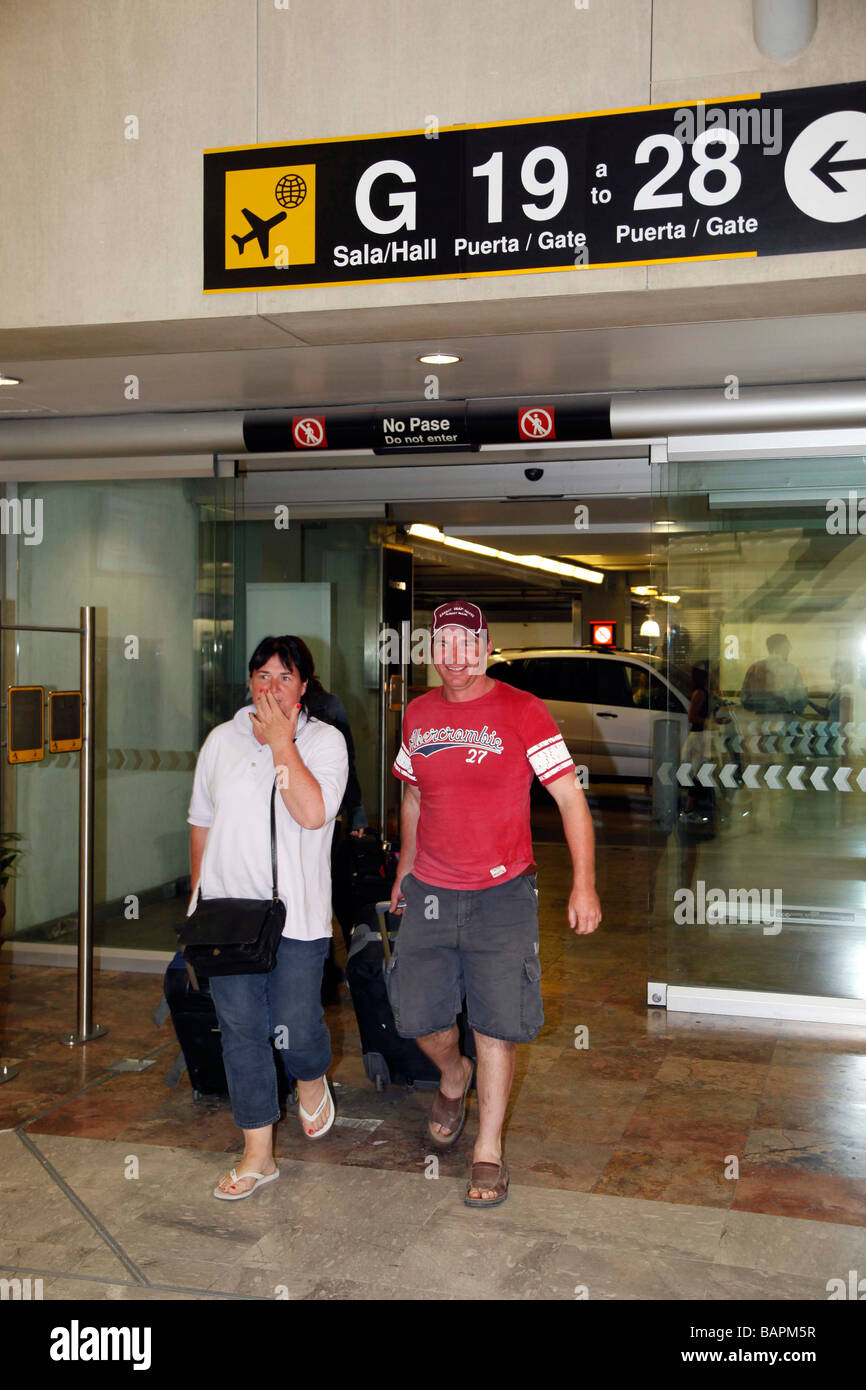 Flughafen Mexiko-Stadt während der Schweinegrippe Pandemie Stockfoto