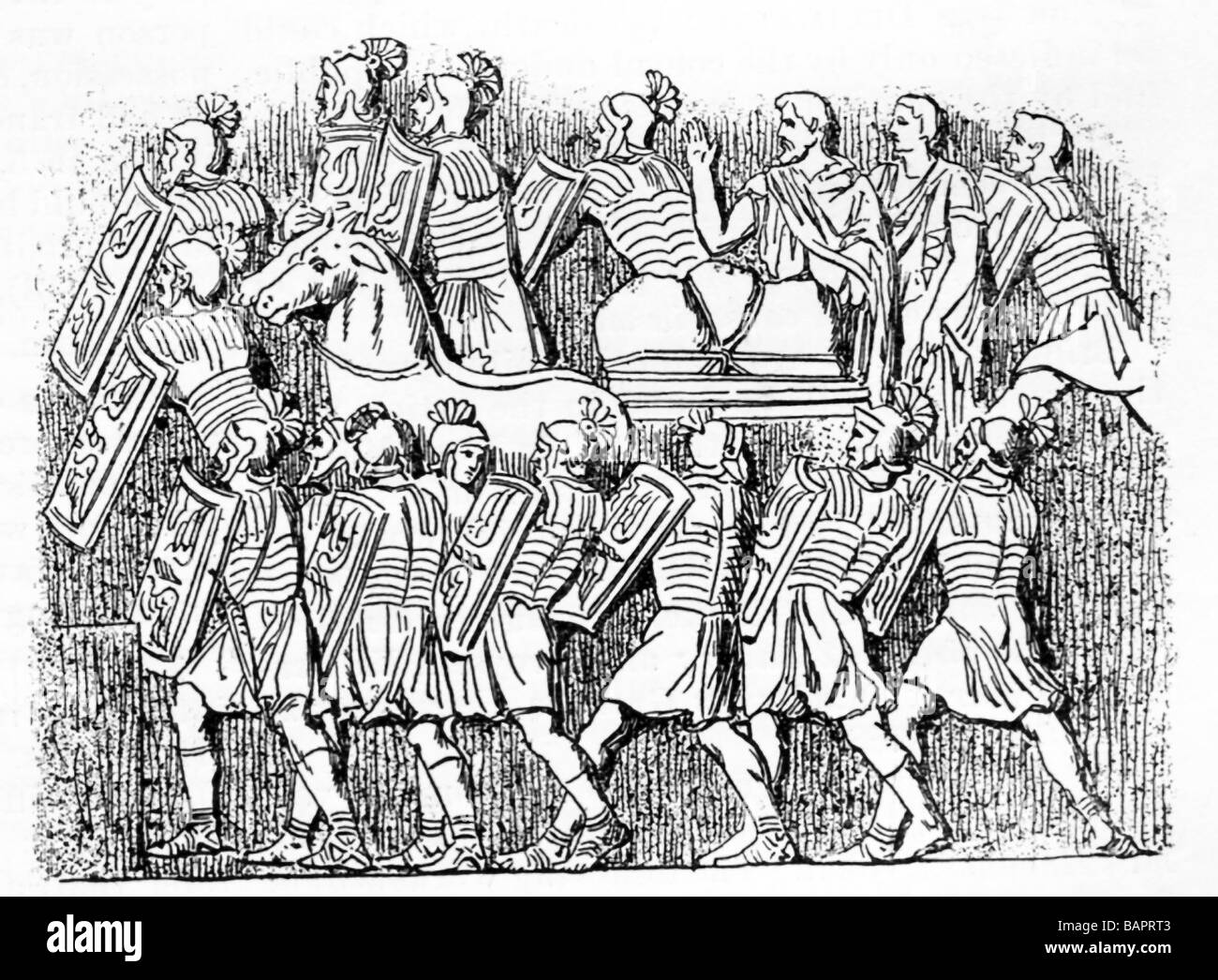 Roman Agmen Quadratum Stockfoto