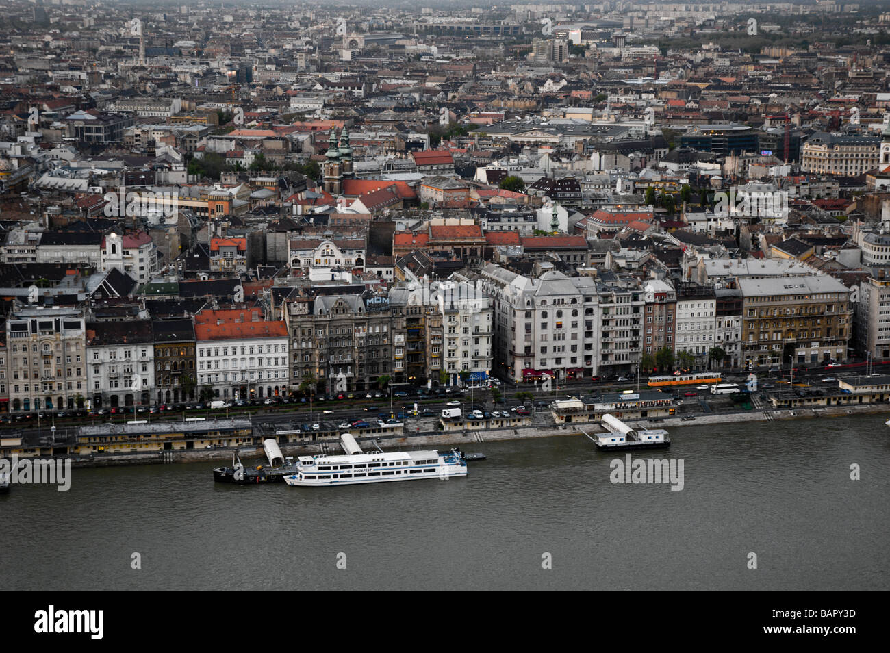 Budapest-Detail von der Zitadelle aus gesehen Stockfoto