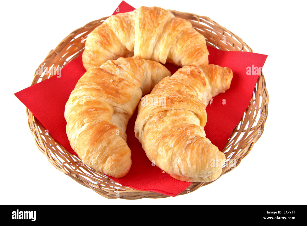 Frisch gebackene Croissants Stockfoto