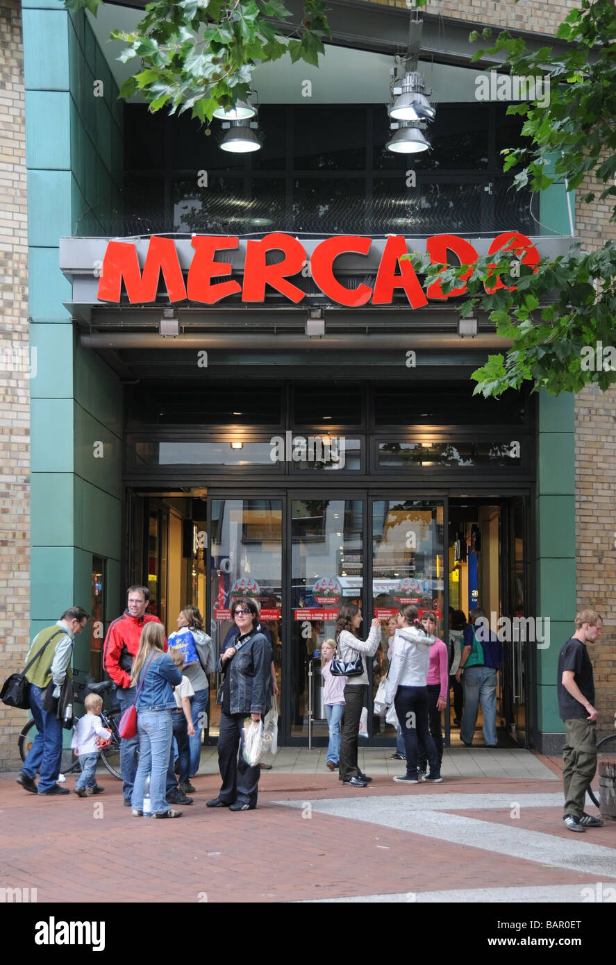 Eintrag vom Einkaufszentrum "Mercado" in Ottensen Altona, Hamburg, Deutschland Stockfoto