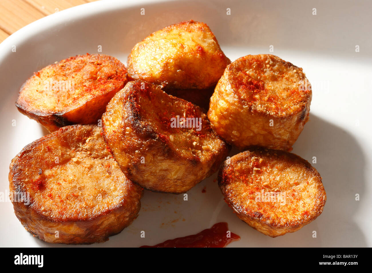Aloo Ji Tikki ist ein Schnitzel aus Kartoffeln das beliebteste Snack in Nordindien Stockfoto