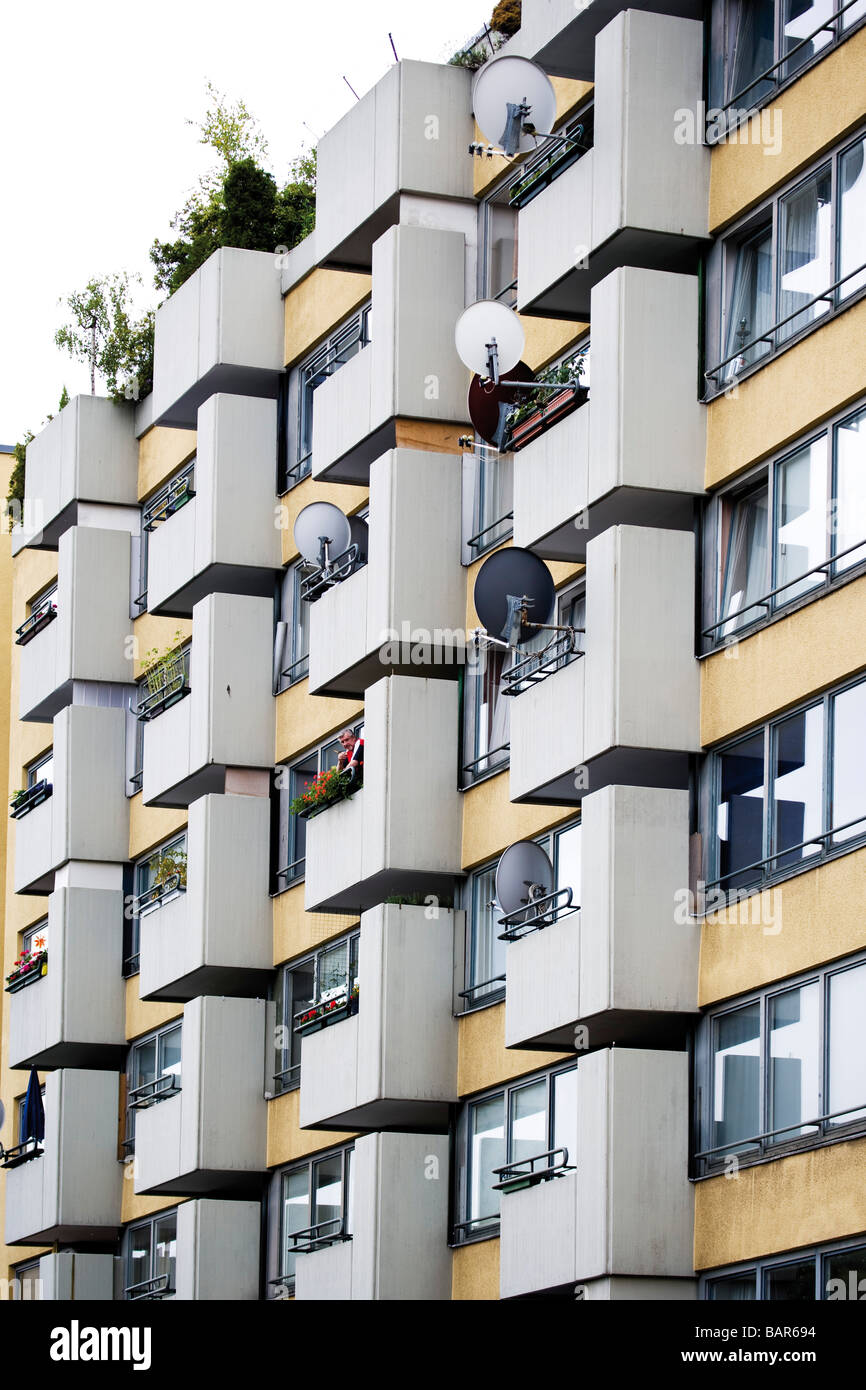 Deutschland, Berlin, Friedrichstraße, Wohnblock Stockfoto