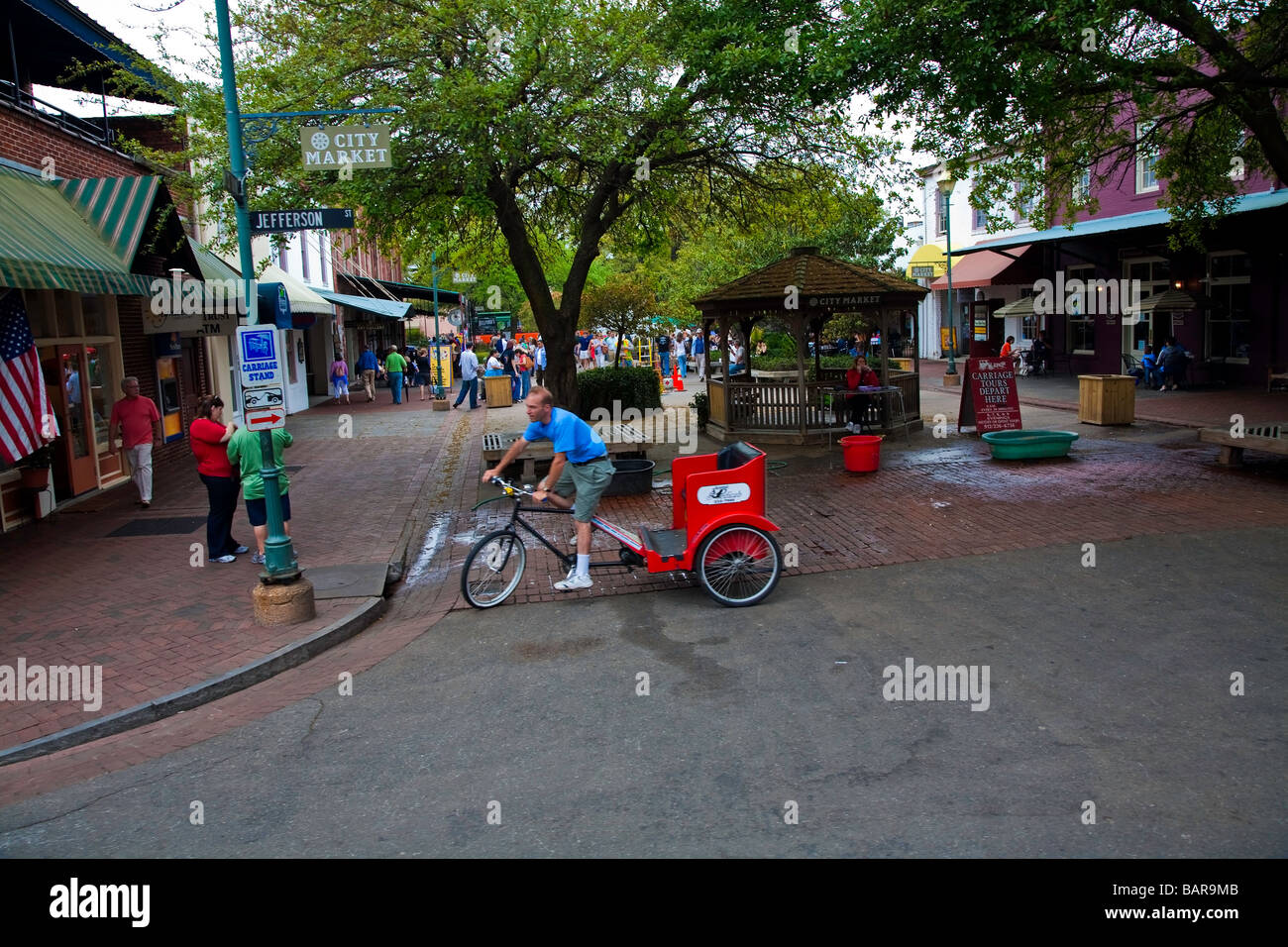 Fahrrad-Händler in der Innenstadt von Savannah Georgia USA USA Südamerika Stockfoto