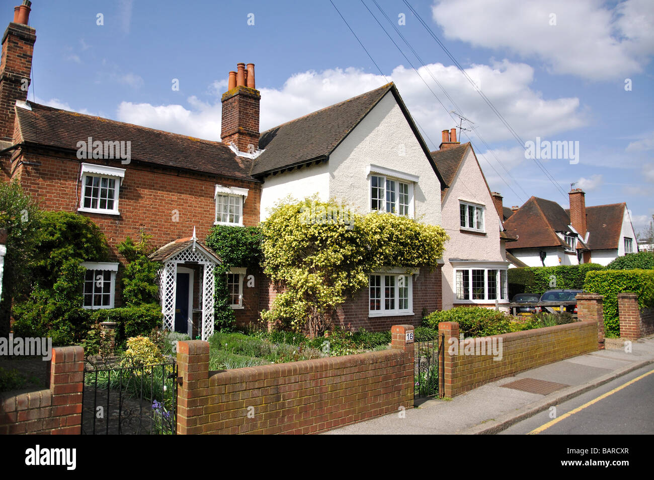 Typische Häuser, Church Street, Cobham, Surrey, England, Vereinigtes Königreich Stockfoto