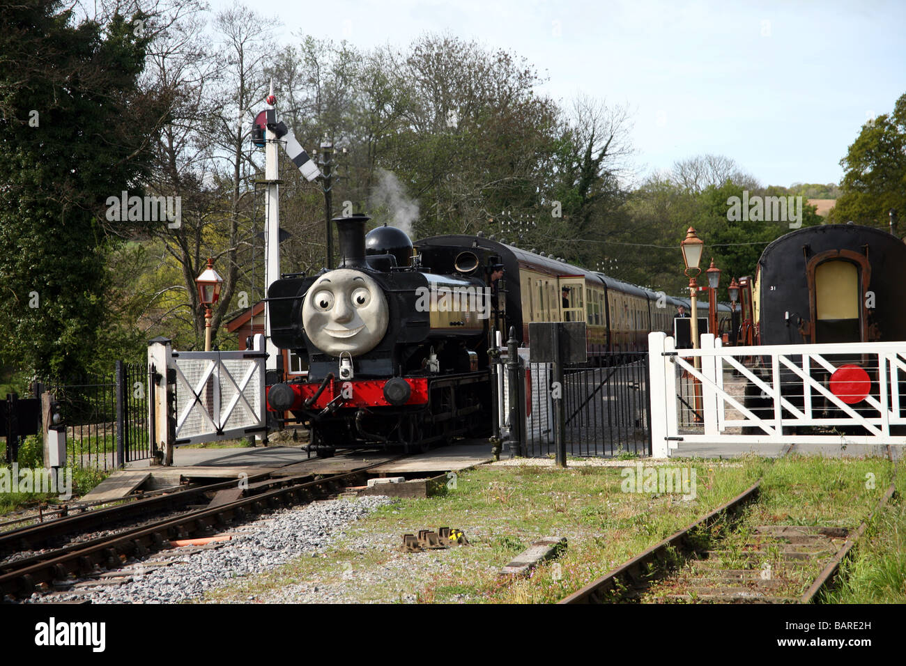 South Devon Railway mit Thomas die kleine Lokomotive Stockfoto