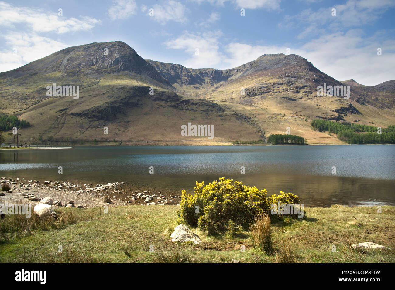 Buttermere, rot Hecht und hohen Stil, Lake District, Cumbria, England UK Stockfoto