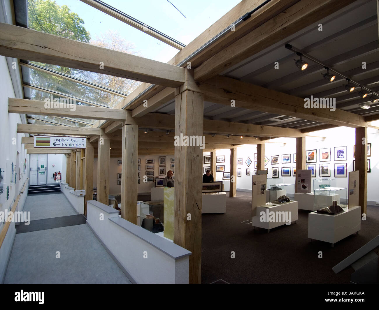 Eine Ausstellung von lokalen Fotografen in der North Yorkshire Moors Centre in Danby Stockfoto