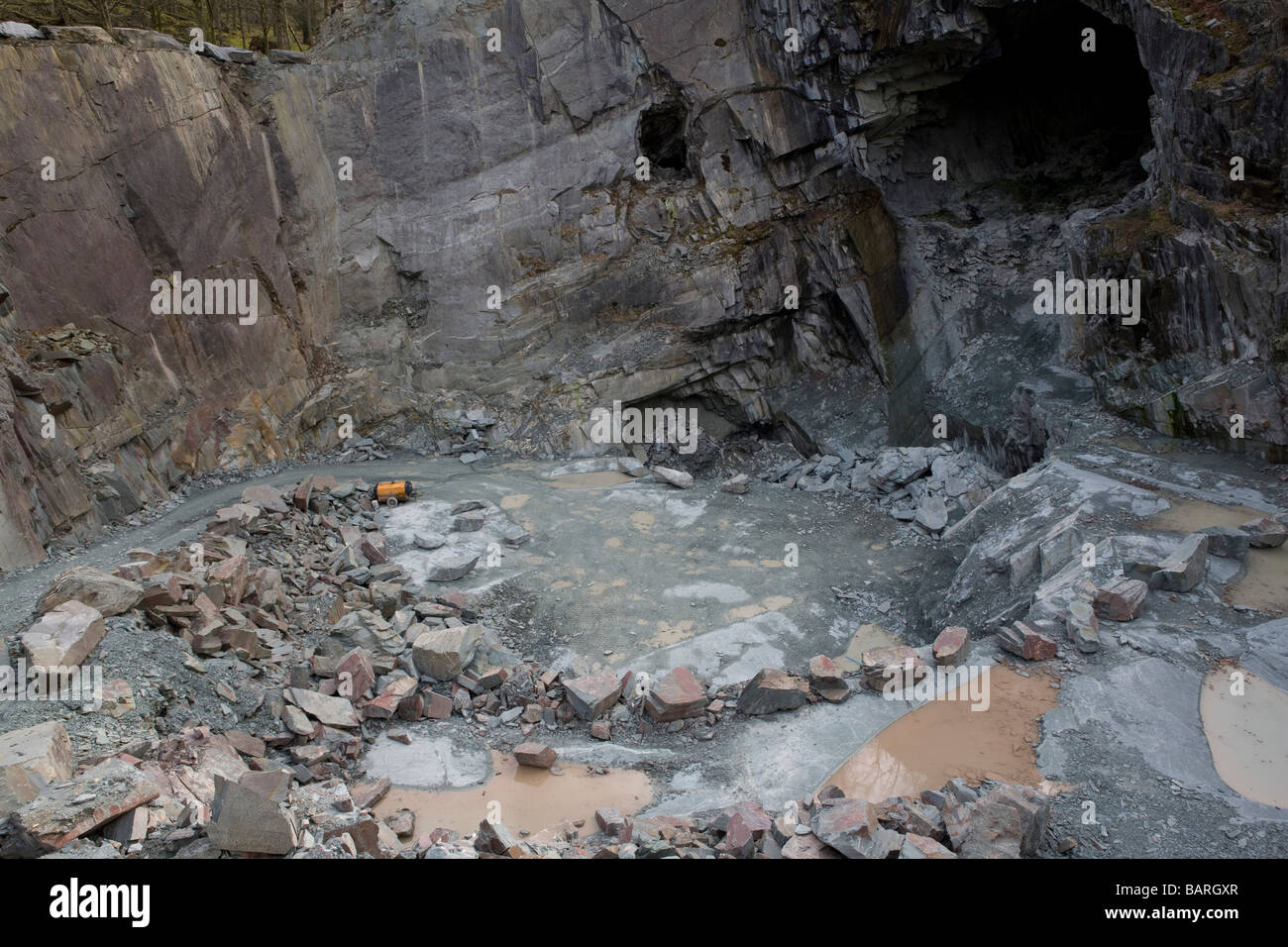 Arbeiten Schieferbergwerk im Lake District Stockfoto