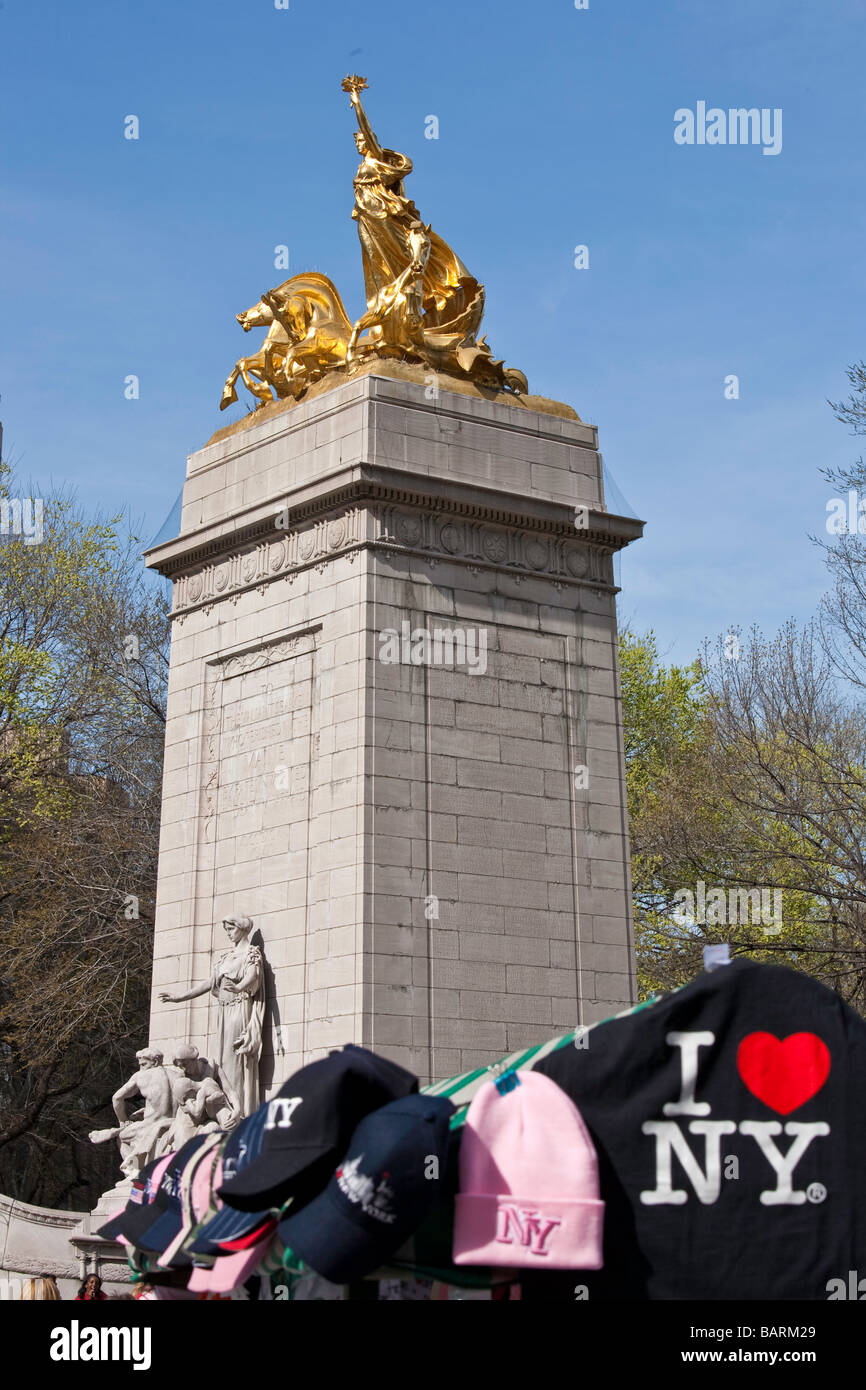 Maine Denkmal des Händlers Tor, Central Park, Manhattan, New York City, New York Stockfoto