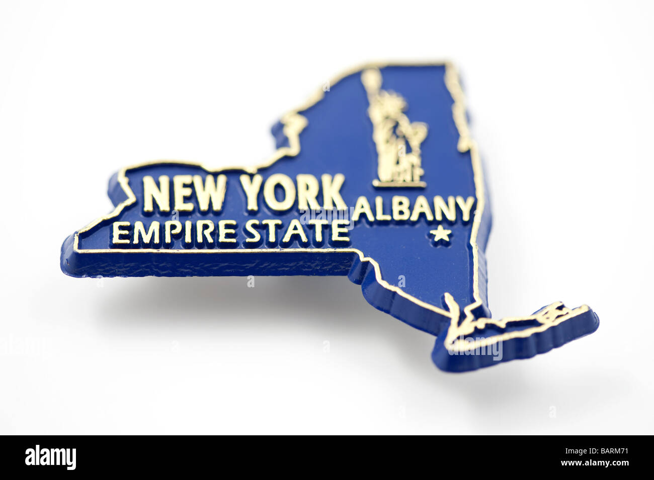 New York State Souvenir Kühlschrank magnet Stockfoto