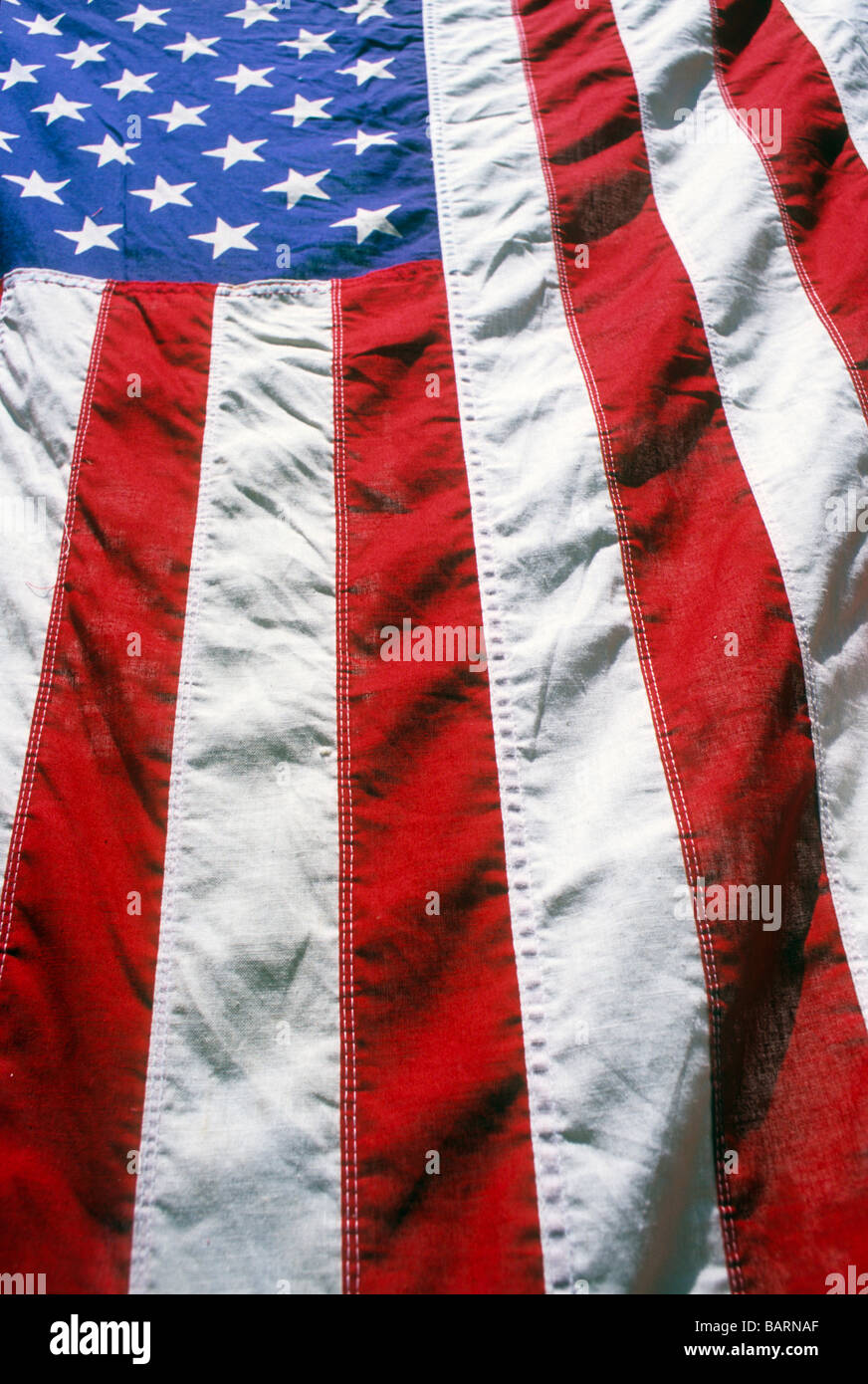 Amerika Flagge USA "Old Glory", "Stars and Stripes" Sterne Streifen rote weiße blaue Fahne Nation patriotischen Stolz Ehre symbol Stockfoto