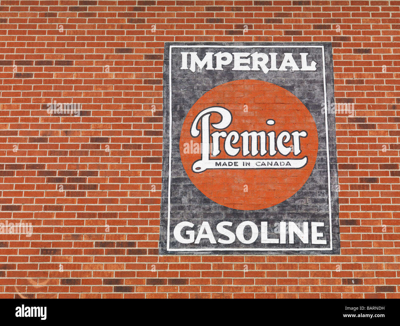 Imperial Benzin Vintage Schild Stockfoto