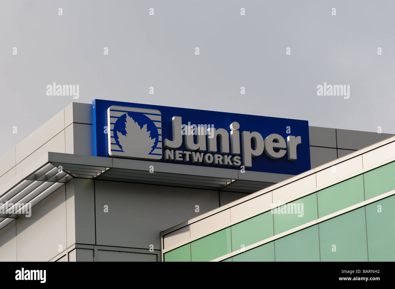 Tele-Blick von Juniper Networks anmelden Seite des Sitzes. Stockfoto
